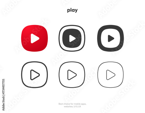 3D play button icon. Video play symbol. Start sign. Pause icon. Player logo button. Play music or sound vector element for UI UX, website, mobile app.