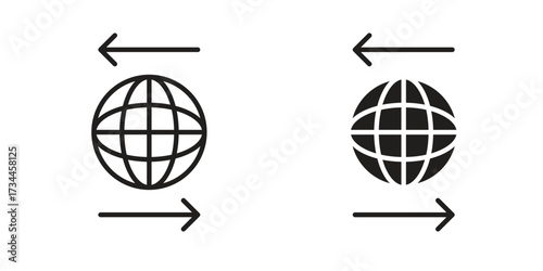 Import-export icons simple vector set. logo sign symbol set