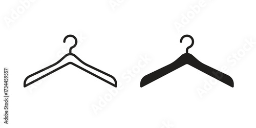 Hanger icons simple vector set. logo sign symbol set
