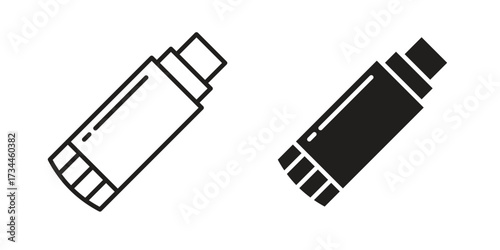 Glue stick icons simple vector set. logo sign symbol set