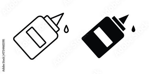 Glue icons simple vector set. logo sign symbol set