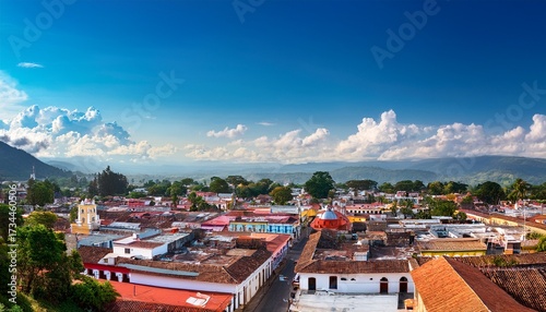 retalhuleu guatemala vibrant cityscape with copious copy space