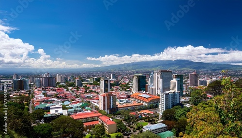 san jose city the capital of costa rica sunny summer day