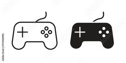 Gameplay icons simple vector set. logo sign symbol set