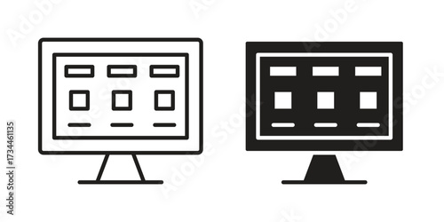 Front end icons simple vector set. logo sign symbol set