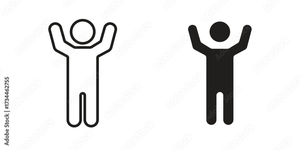 Obraz premium Energized human icons simple vector set. logo sign symbol set