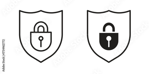Encryption icons simple vector set. logo sign symbol set