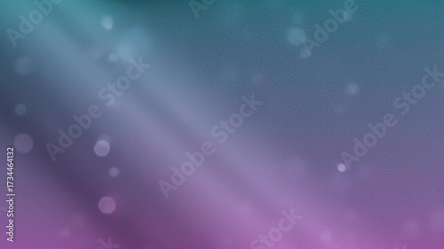 Soft Bokeh Light Particles and Gentle Rays of Light Gradient Background, Pink Purple Teal