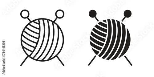 Crochet icons simple vector set. logo sign symbol set
