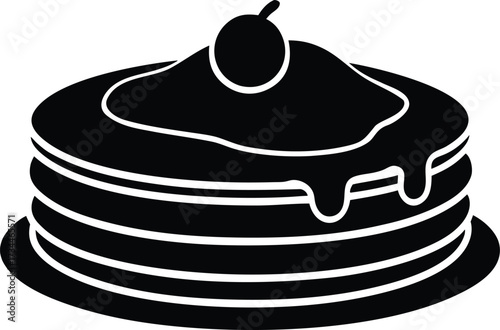  food illustration dessert silhouette meal logo breakfast icon pancake