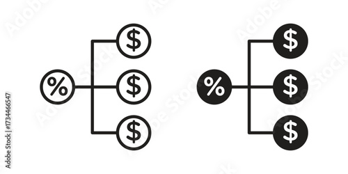 Commission icons simple vector set. logo sign symbol set