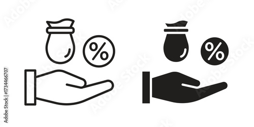 Commission icons simple vector set. logo sign symbol set