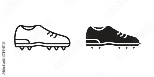 Cleats icons simple vector set. logo sign symbol set