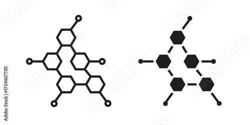 Chemical content icons simple vector set. logo sign symbol set