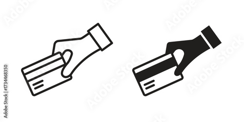 Card payment icons simple vector set. logo sign symbol set