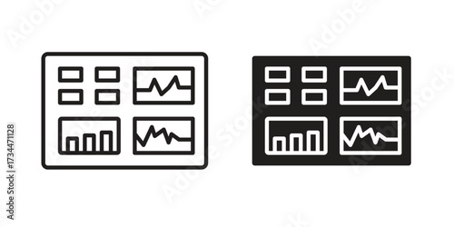 Admin panel icons simple vector set. logo sign symbol set