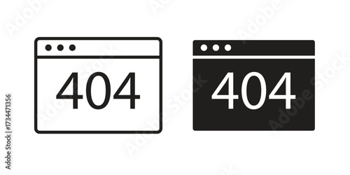 404 Error icons simple vector set. logo sign symbol set