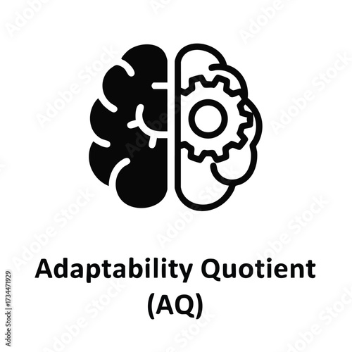 Conceptual representation of adaptability quotient highlighting mental flexibility and problem-solving skills in a modern context