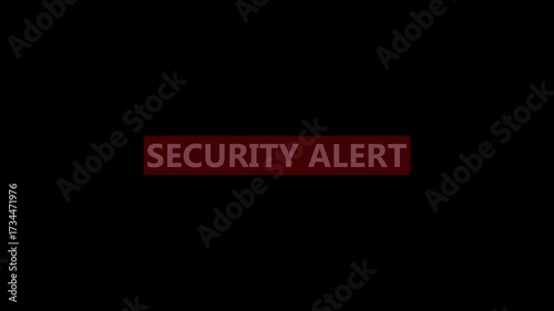 Connectivity security alert icon inside red color digital disconnection communication disruption issue. Connection signal a modern technology design screen pixels interfering on a black background.
