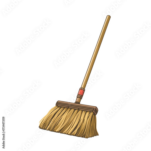 broom isolated on white