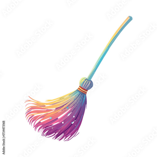 broom isolated on white