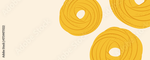 Fettuccine pasta banner with copy space, perfect for social media, menus, or event promotion.