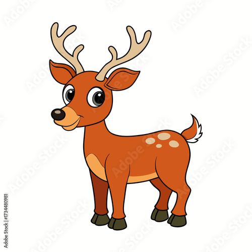 deer with a red nose vector