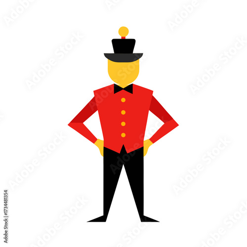 showman with white background 