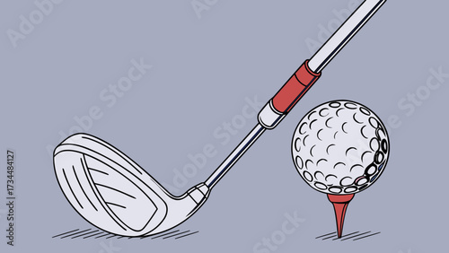 Artistic Rendering of a Golf Ball's Flight Path Over Fairway