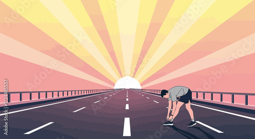 Motivation in the Morning: A Runner's Preparation for a Journey Under the Rising Sun