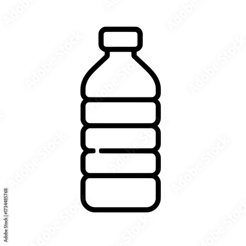 Black and White Water Bottle Icon Vector Illustration

 
