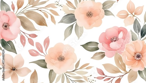 Floral design pattern nature digital artwork aesthetic top view serenity