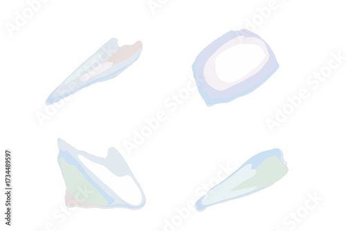Rainbow reflection light prism effect. Hologram glass dispersion, crystal flare leak, shadow overlay. Vector illustration set for abstract, futuristic, glossy design element.
