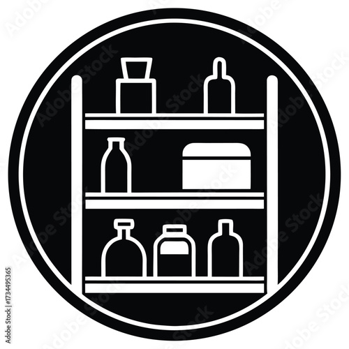 product shelf vector icon on white background