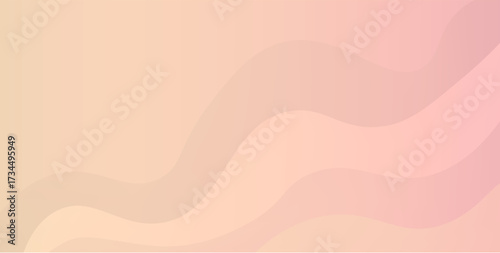 Soft beige, pink nude gradient. Feminine blush ombre, gradient seamless background with abstract waves. Delicate soft pink pattern with pearl effect. Vector illustration.