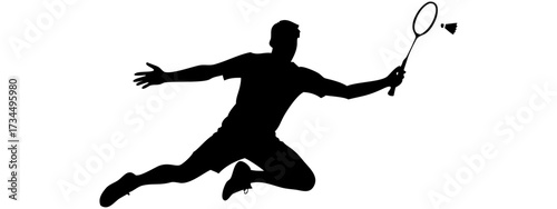 Jumping girl silhouette vector illustration of a sporty woman's action body