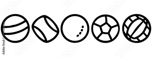 Vector illustration of an abstract background with a set of sport symbols and shapes, including a soccer ball and basketball icons, to represent competition and fun