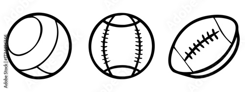 Black and white soccer ball for team sport competition, a simple vector illustration of game equipment