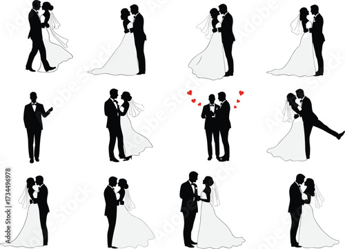 wedding, couple, romance, love, bride, groom, marriage, ceremony, dance, embrace, kiss, silhouette, union, celebration, relationship, commitment, affection, partnership, devotion, togetherness