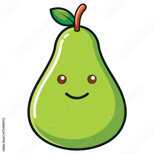 cut avocado on a white background stock illustration