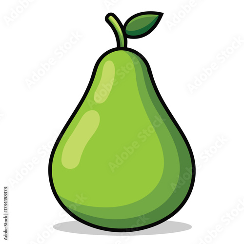 cut avocado on a white background stock illustration