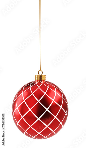 Christmas ball decorations holiday Christmas tree elegant shiny red