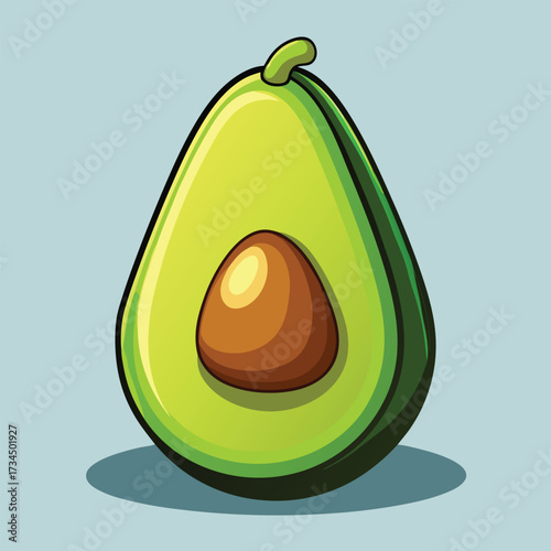 vector illustration of avocado