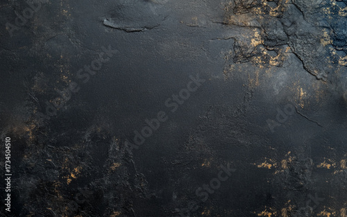 Dark and golden dust effect textured concrete wall background
