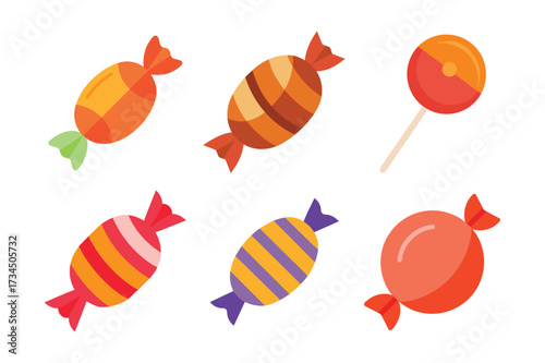Candy and Lollipop Vector Set