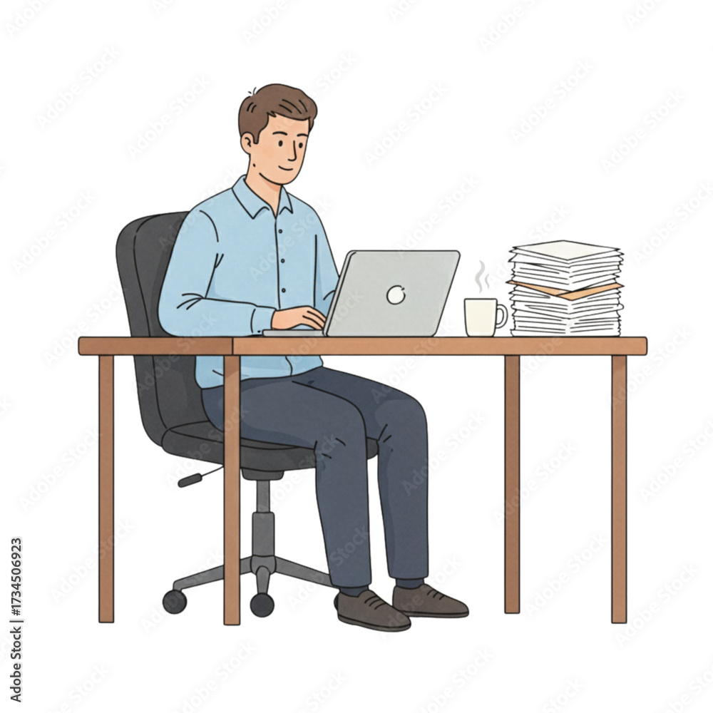 Fototapeta premium businessman working on laptop