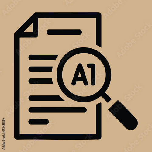Magnifying glass examining a document with text and annotations, symbolizing research, analysis, or review process in a professional setting