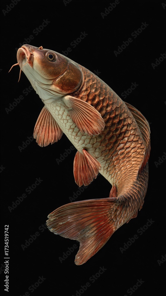 Fototapeta premium robust carp with bronze scales
