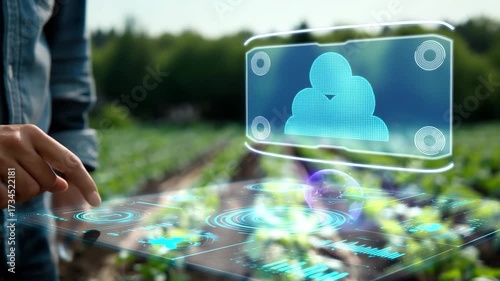 Futuristic holographic interface for smart farming crop monitoring