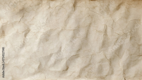 Crumpled pack paper sheet texture. Wrapping background. 